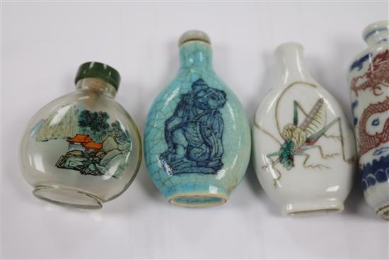 Three Chinese snuff bottles